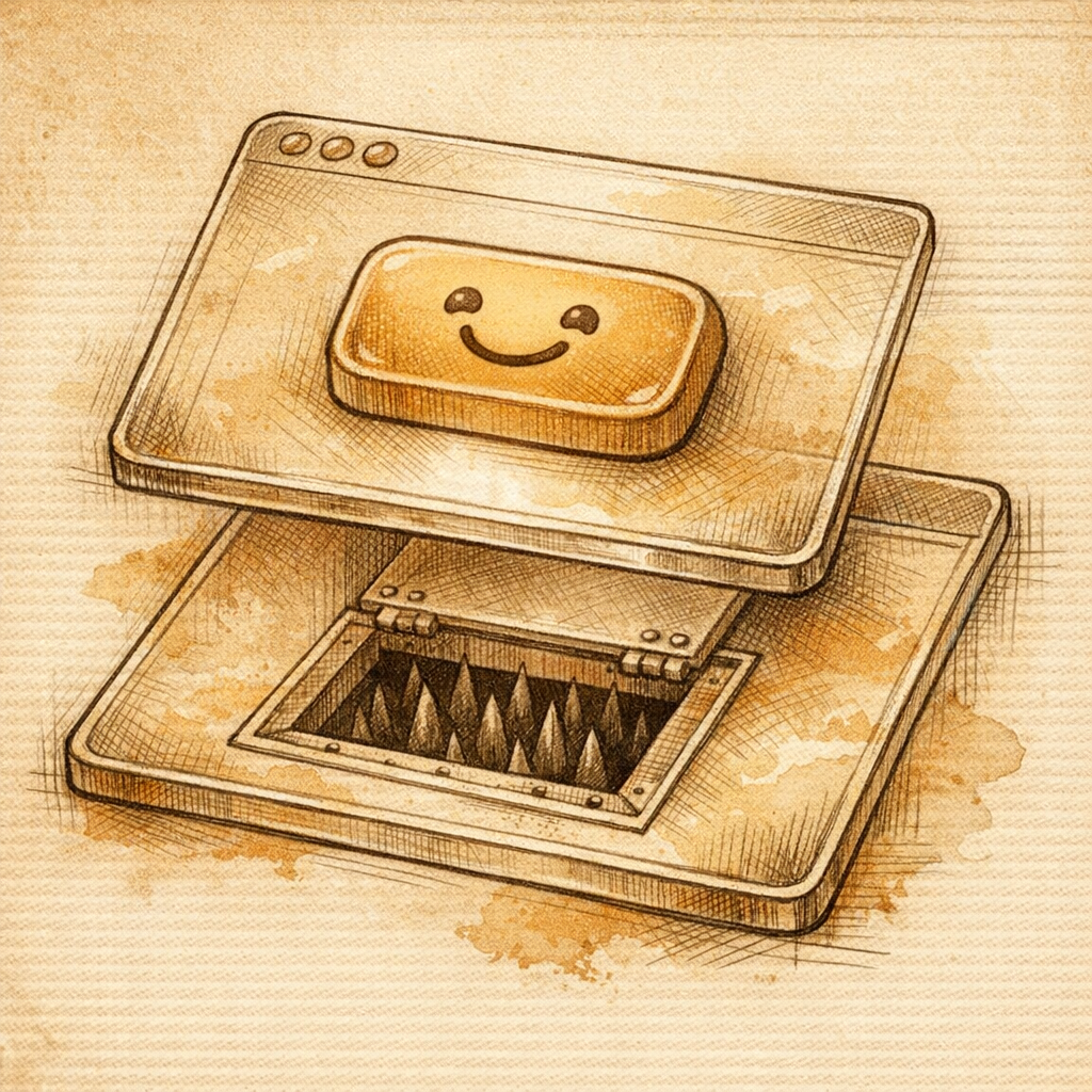 Illustration for: The Invisible Button Trick That Steals Clicks: How Clickjacking Overlays Work