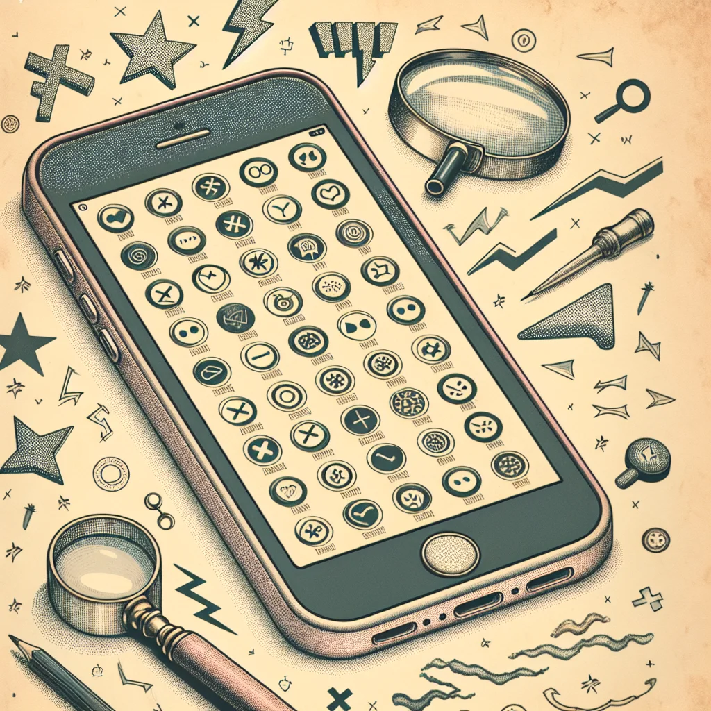 Illustration: a smartphone screen covered in frustrated fingerprint tap marks with tiny buttons and an exasperated hand hovering above